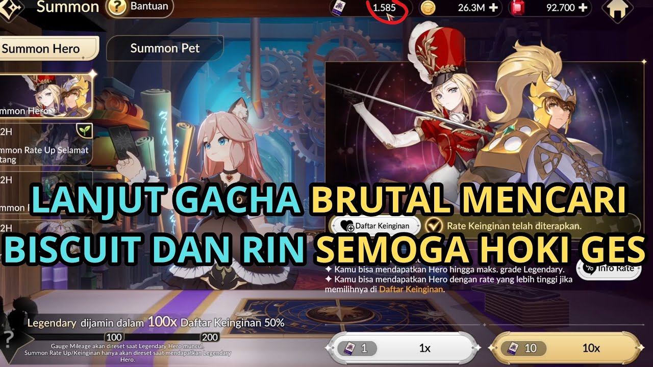 LANJUT GACHA BRUTAL MENCARI BISCUIT DAN RIN SEMOGA HOKI GES - Seven Knights Re:BIRTH
