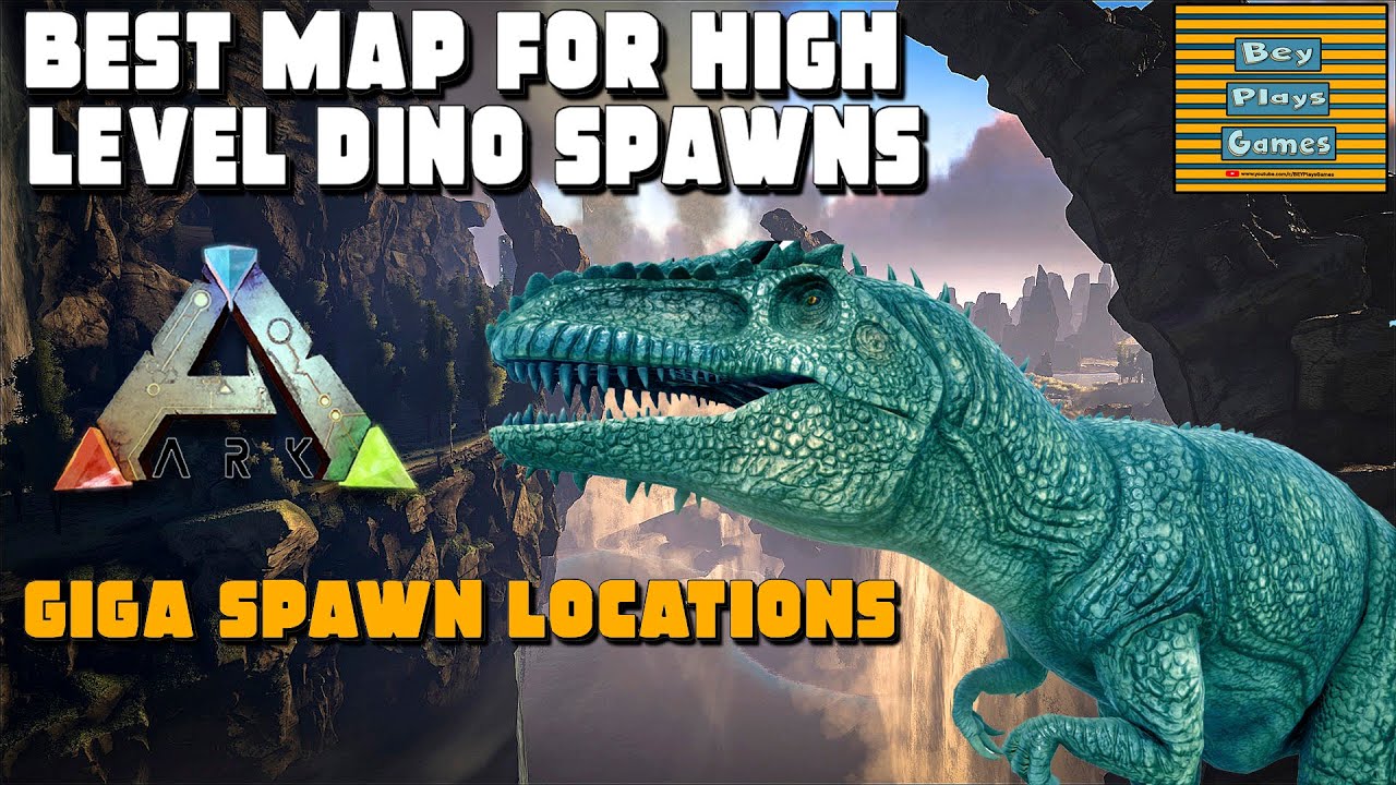 ARK: BEST Map To Find High Level Gigas & ALL Dinos Spawns | THE CENTER | Giga Spawn Locations
