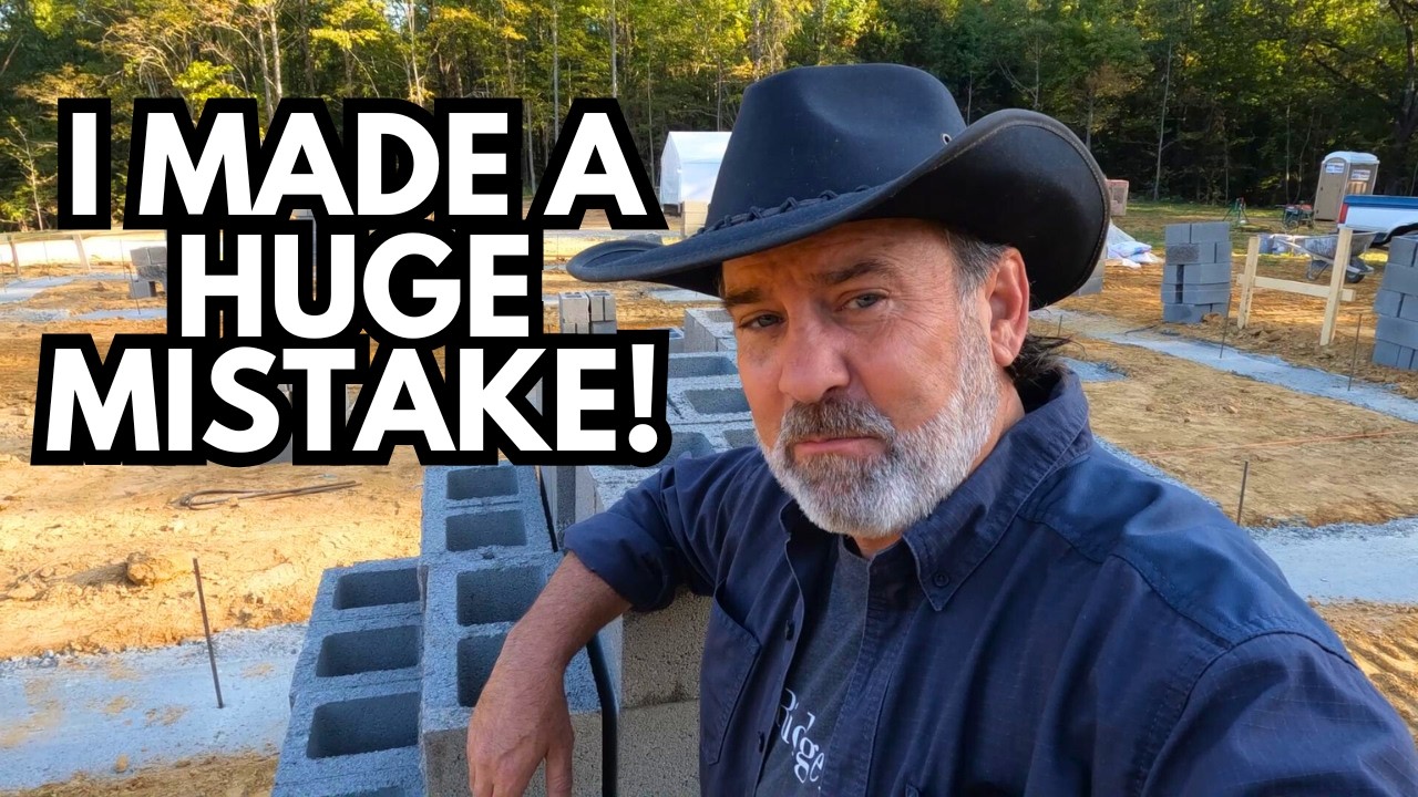 BIG MISTAKE Made on Foundation for Off Grid Barndominium Build! | How Will I Fix It?