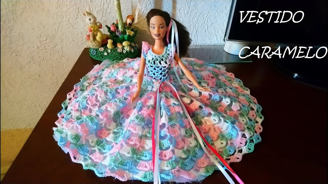 VESTIDO CARAMELO PARA BARBIE