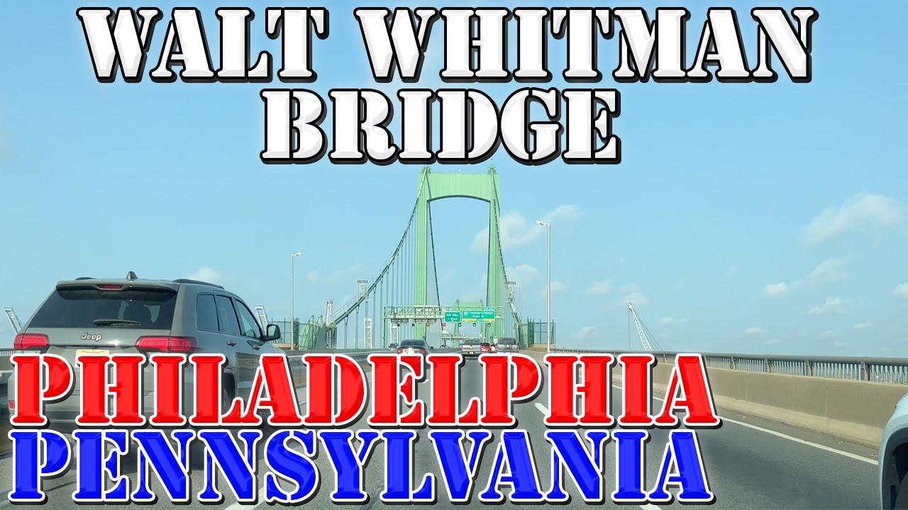 Walt Whitman Bridge - Philadelphia - Pennsylvania - 4K Infrastructure Drive