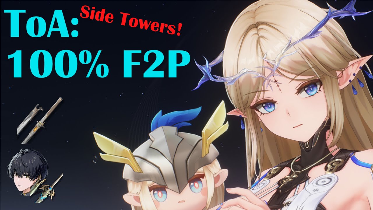 [Showcase] F2P Cartethyia and AeRover vs. Side Towers【Wuthering Waves】