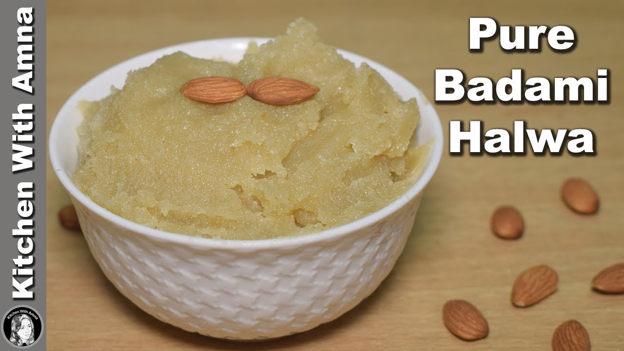 Pure Badam Ka Halwa Recipe - How to make Almond Halwa - Kitchen With Amna