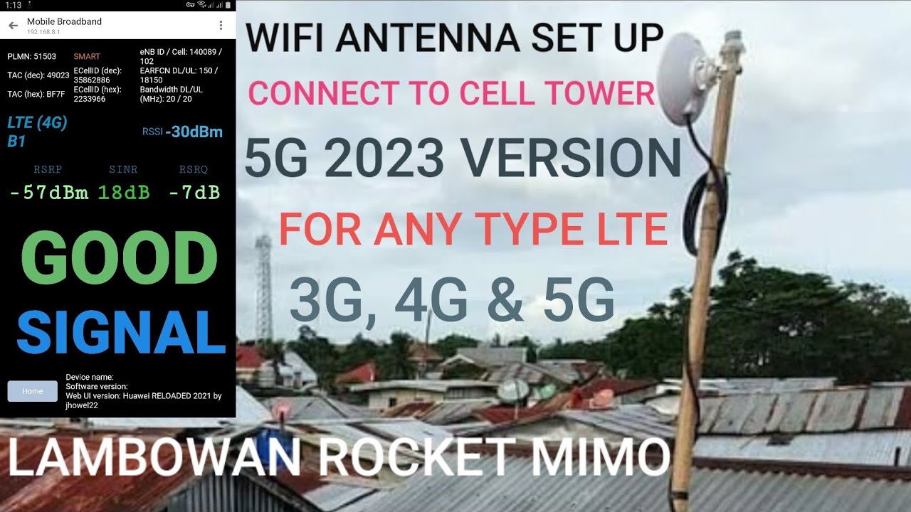 PROPER SET UP ROCKET MIMO ANTENNA LAMBOWAN (3G, 4G & 5G)