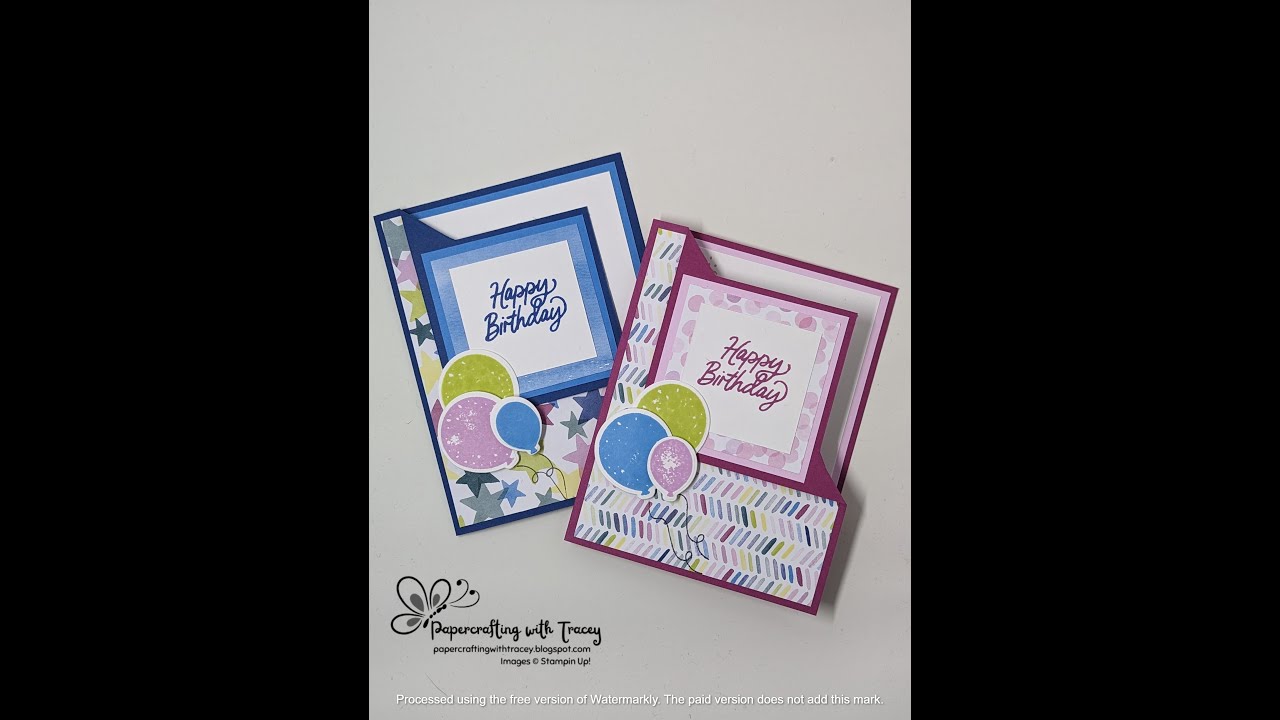 Birthday Balloons Fun Fold Card