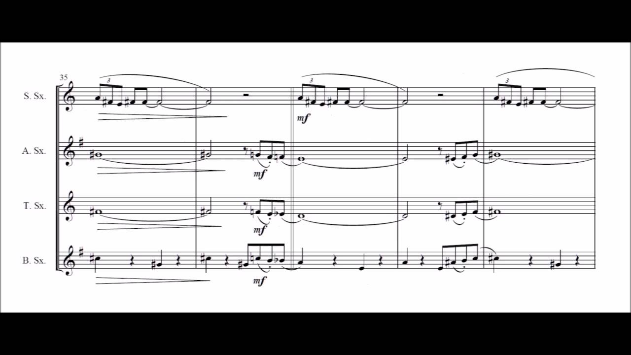 The Pink Panther for saxophone quartet