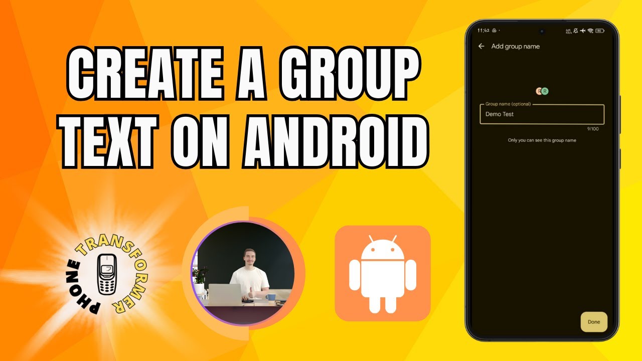 Как создать групповой текст на Android