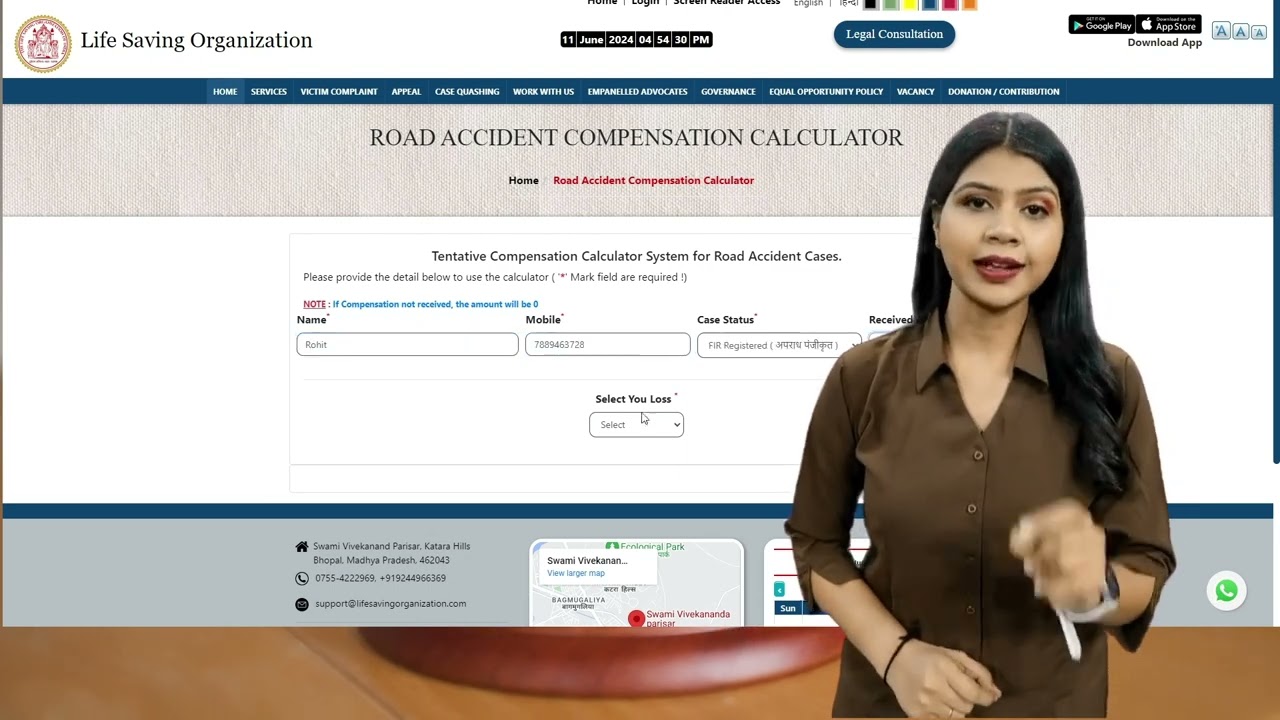 How To calculate claim amount in road accident and Road Accident Compensation Calculator.