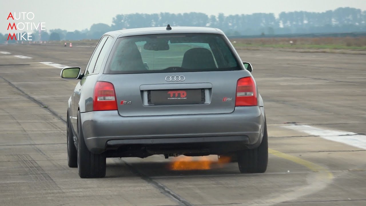 1400HP Audi S4 B5 Biturbo TTD - 0-305 KM/H Fast Accelerations!