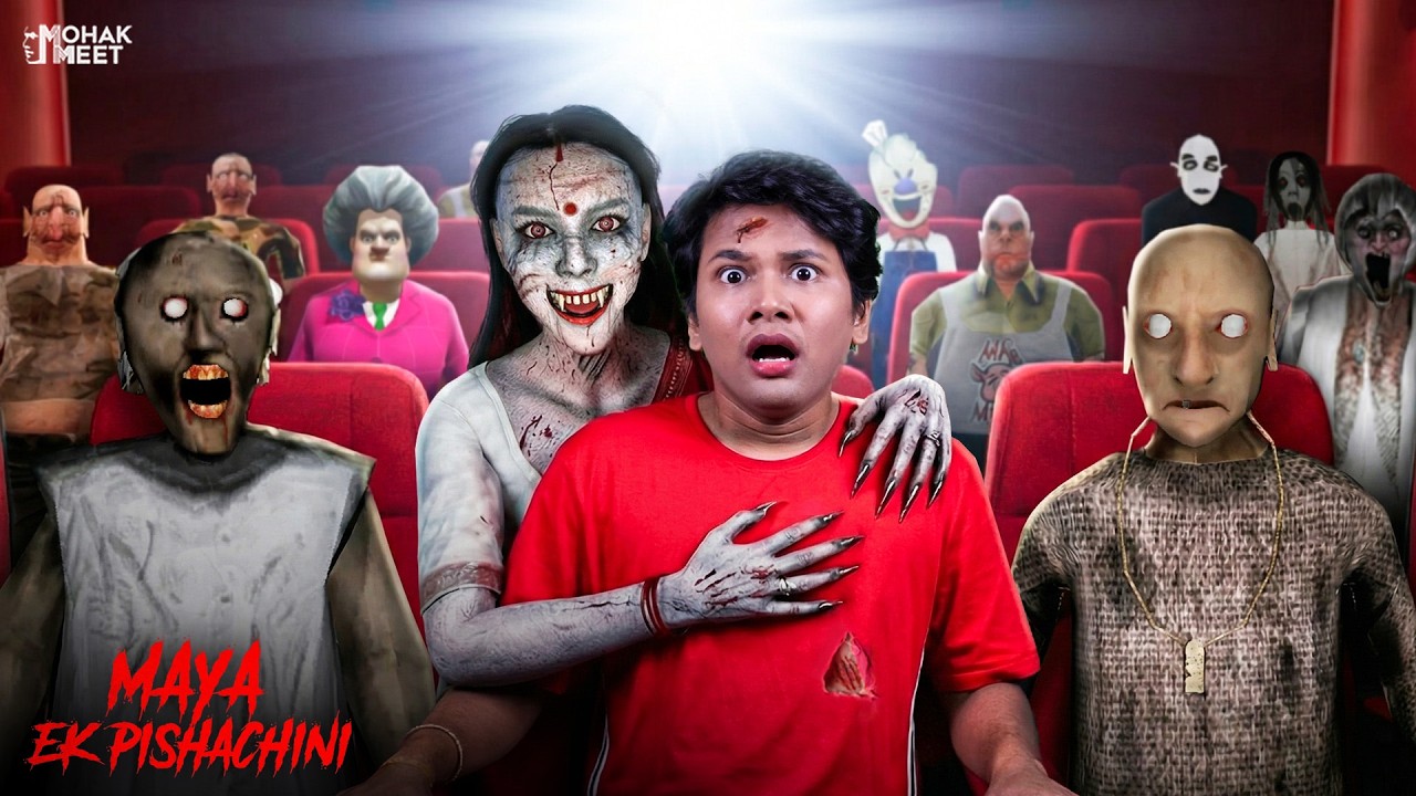 GRANNY , MAYA EK PISHACHINI AUR MOVIE THEATRE : ग्रैनी | HORROR GAME GRANNY SLENDRINA || MOHAK MEET