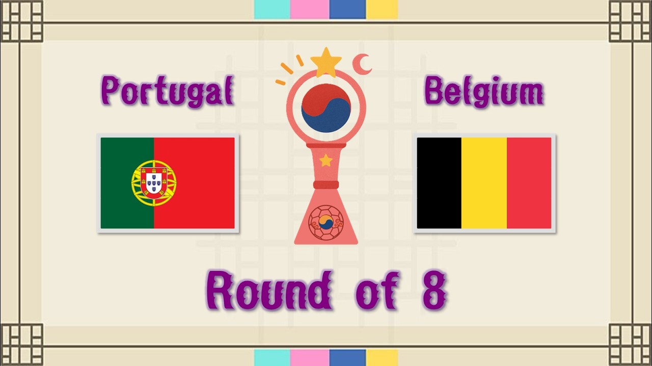Portugal vs Belgium | Round of 8 | 7th World Cup South Korea | PES2021