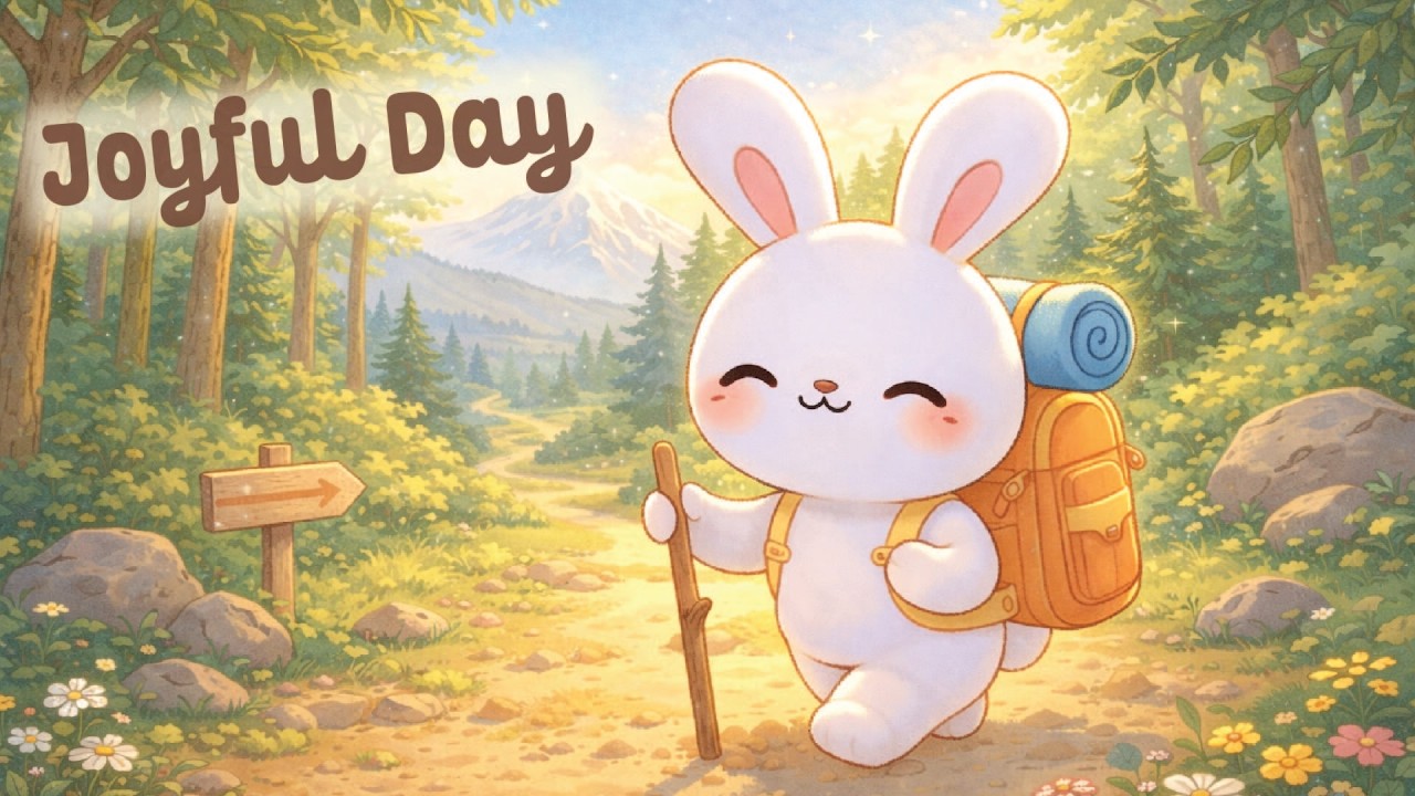 Joyful Day Lofi Music 🌲✨ 4 Hour Happy Lofi Cute Song 🌸 Bunny Lofi 🎹relaxing music 🐇 Lofi Hip Hop