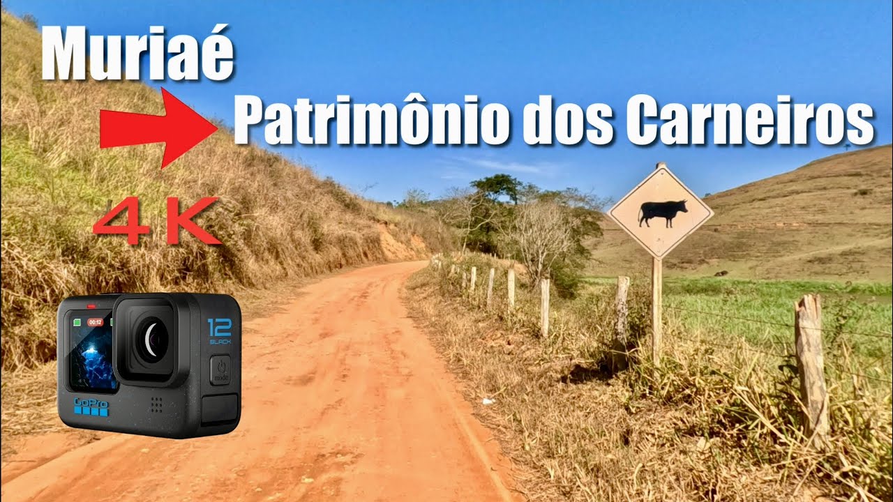De Muriaé até o Patrimônio dos Carneiros, em tempo real. Imagens com GoPro Hero 12.