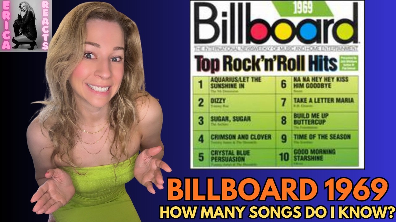 How MANY Songs from 1969 Do I know?? LISTENING TO THE Billboard Top 100 of 1969 - REACTION