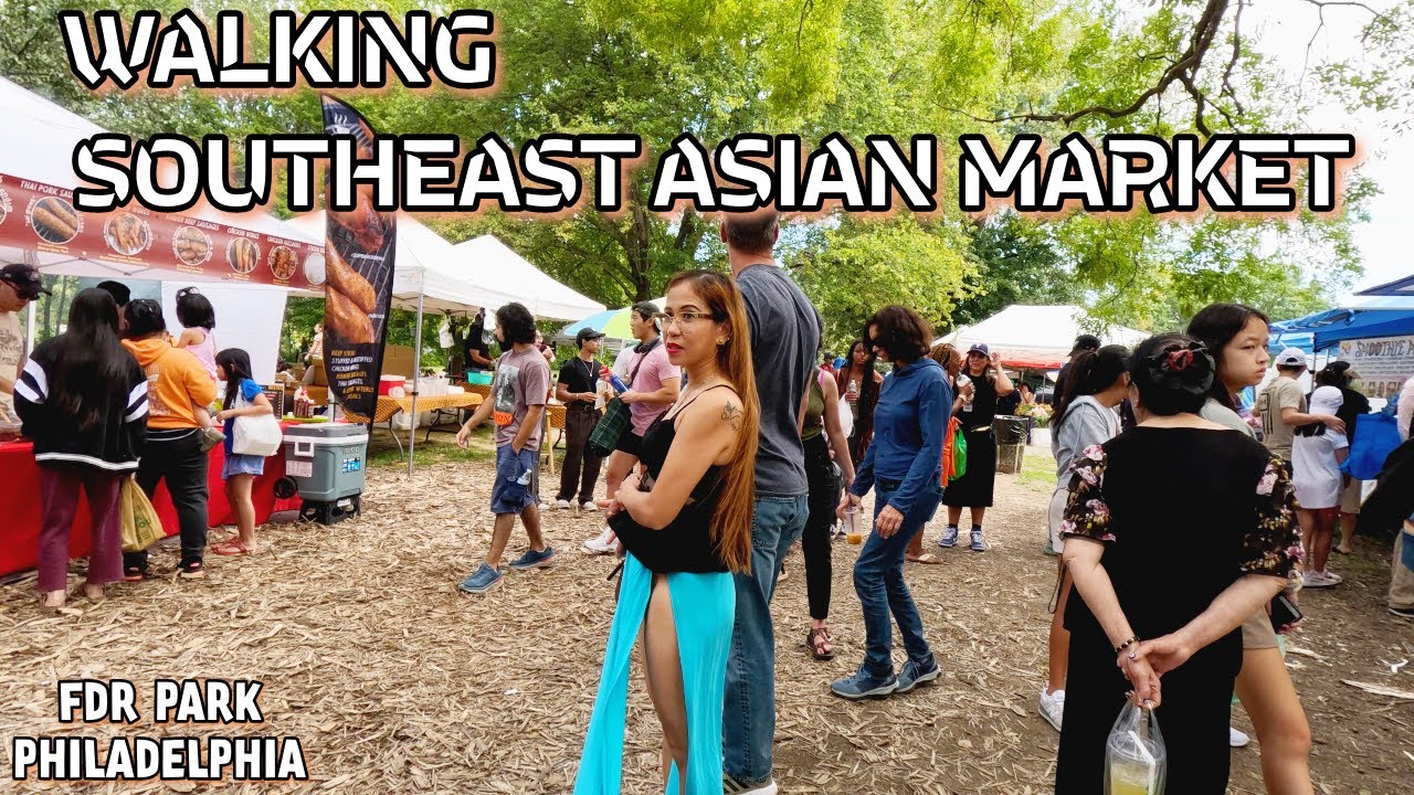 WALKING & SHOPPING THE SOUTHEAST ASIAN MARKET IN FDR PARK IN SOUTH PHILADELPHIA || FOOD || PEOPLE