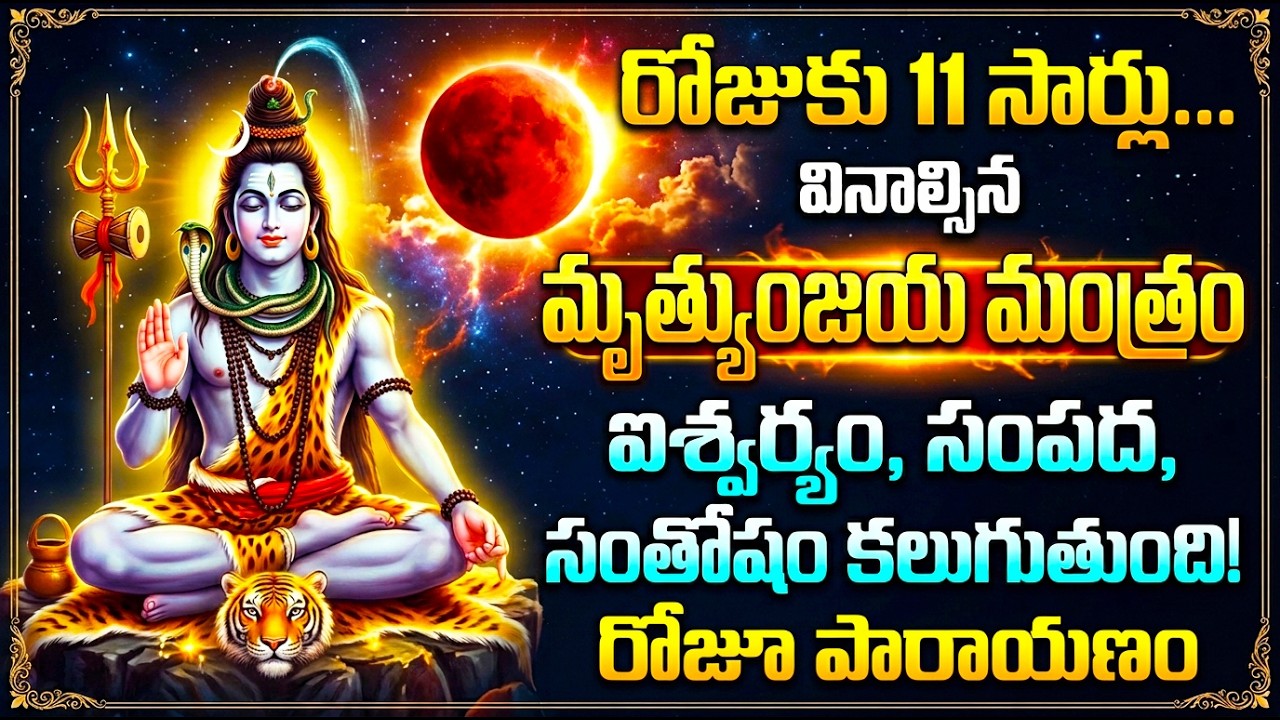 చంద్ర గ్రహణ సమయంలో వినాల్సిన మృత్యుంజయ మంత్రాన్ని 108 సార్లు MRUTYUJAYA MANTRAM