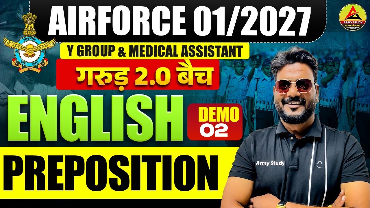 Airforce New Vacancy 01/2027 | English Demo 02 | Airforce English Preposition | Airforce English