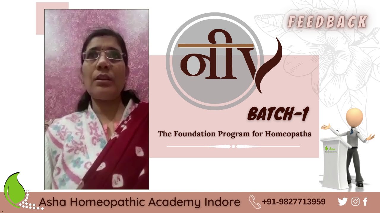 Feedback of our first batch student  Dr Antimbala Soni -  "Neev foundation program"