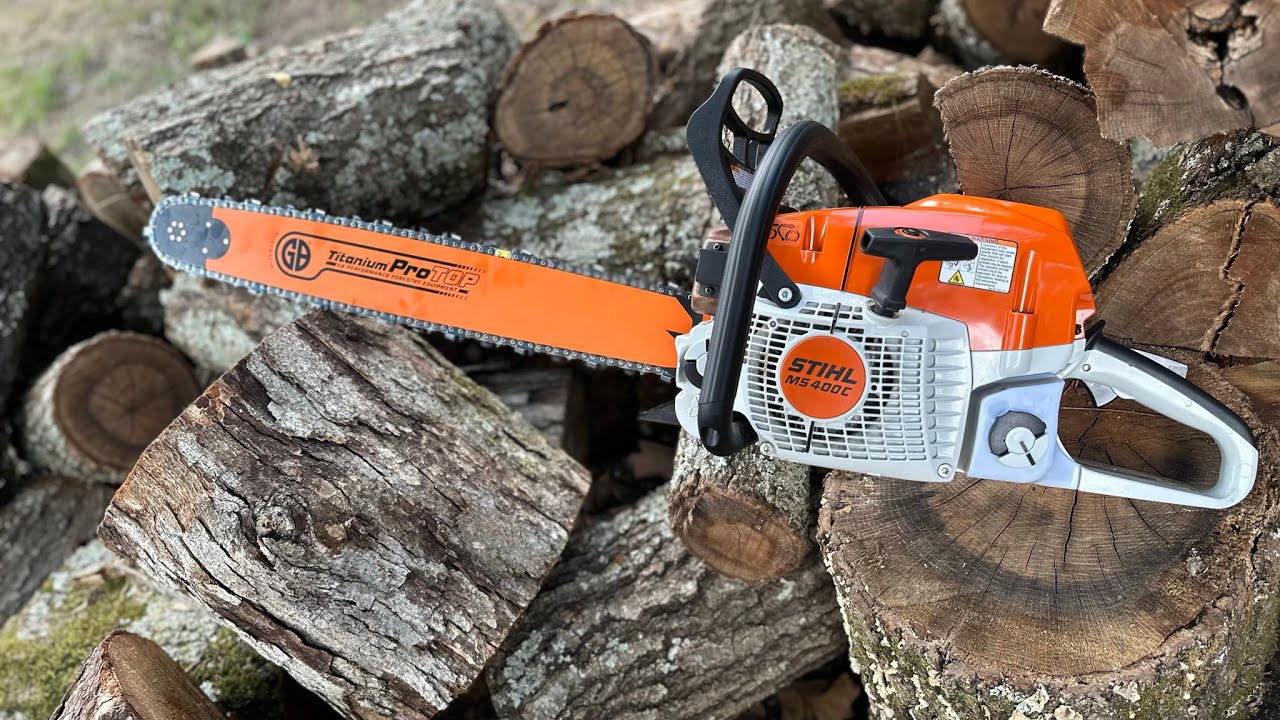 Ported Stihl MS400c bark box test cuts