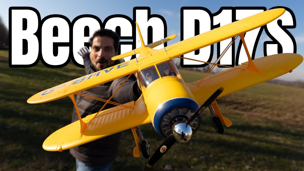 Spettacolare Biplano Beech D17S in Scala Acrobatico Facile per principianti!  Aereo XK A300