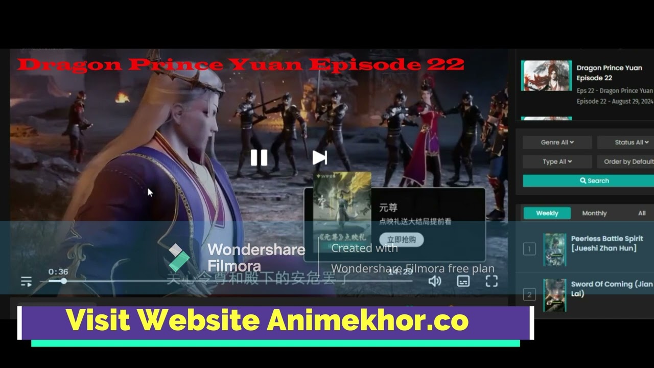 Watch Dragon Prince Yuan Episodes 22