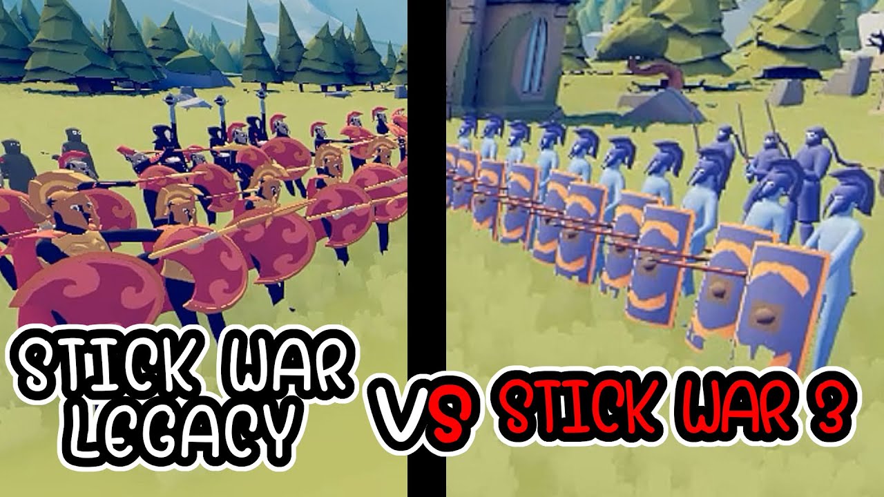 stickwar legacy vs stickwar 3 ในจักรวาล TABS