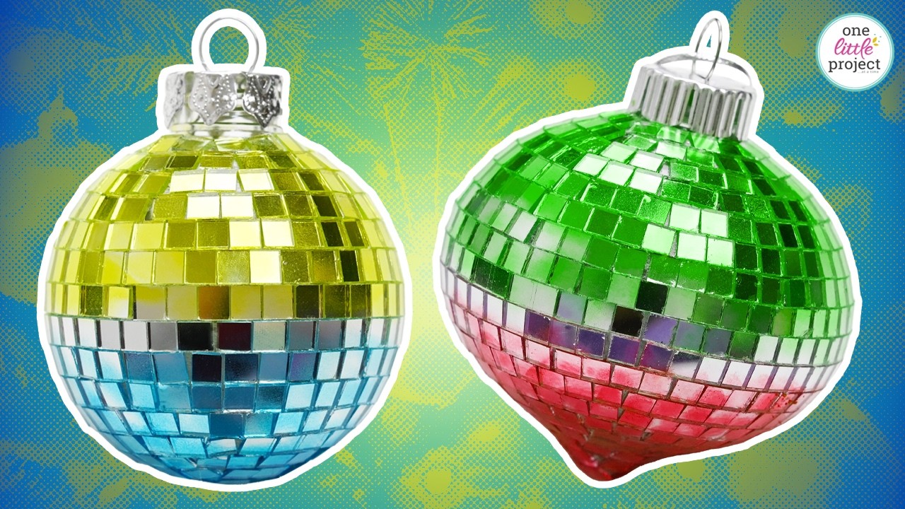 DIY Disco Ball Ornaments | How to Make a Mirror Ball Ornament