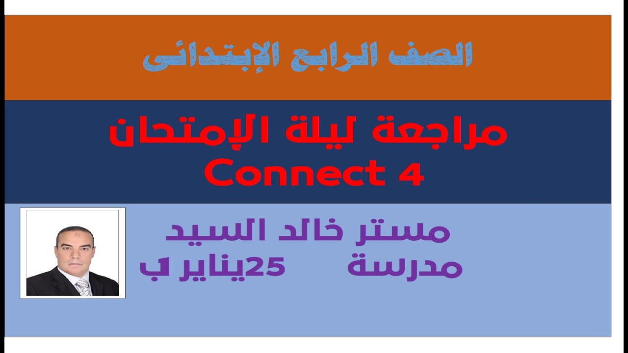 مراجعة ليلة الامتحان انجليزى رابعة الترم التانى