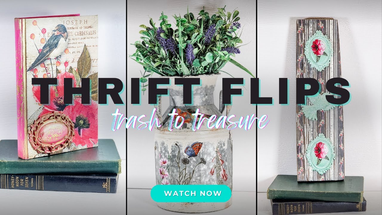3 Thrift Flips That Will Leave You Speechless! 🤯 Trash to Treasure Using IOD & Dixie Belle