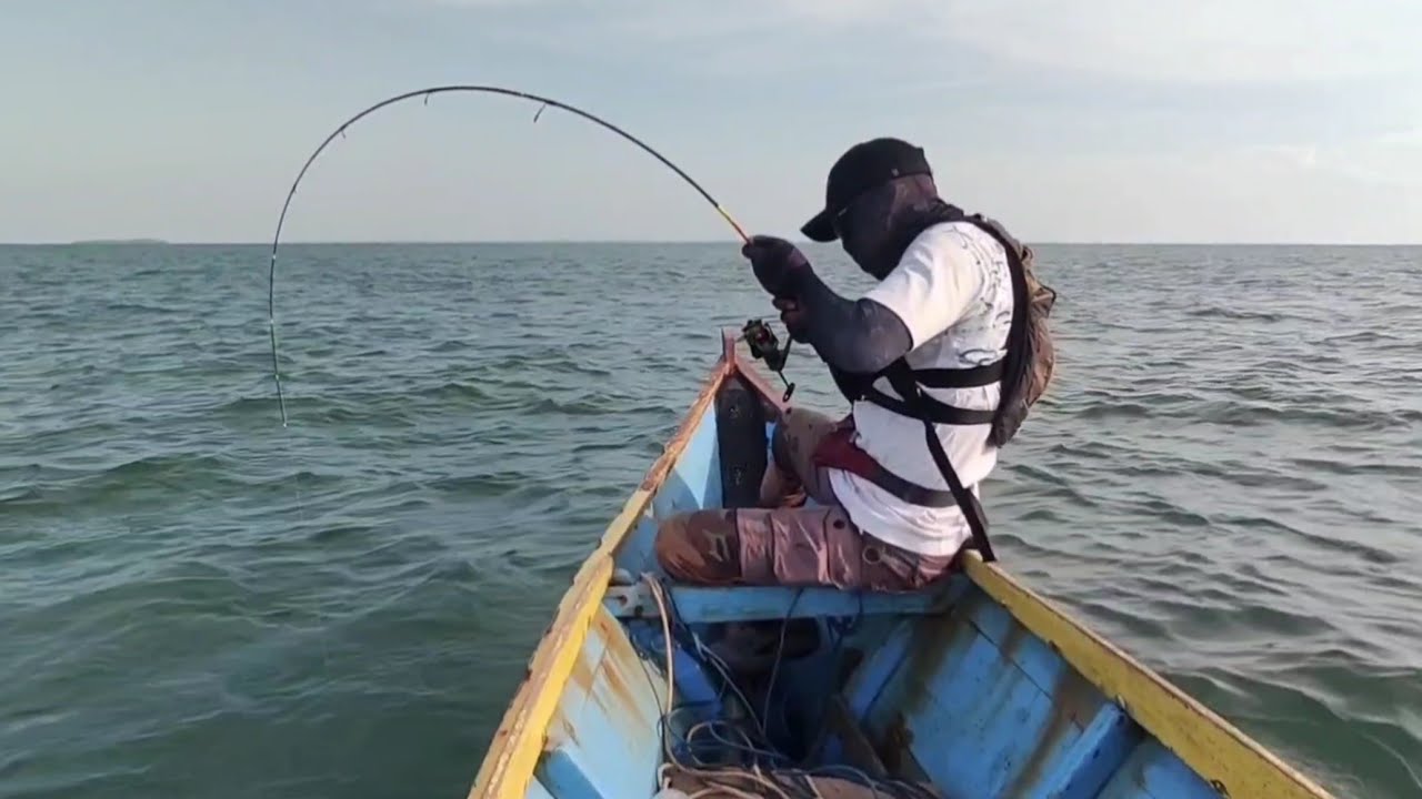 casting di laut dangkal GT 7 kilo landed pakai piranti ultralight @WAIKI58 