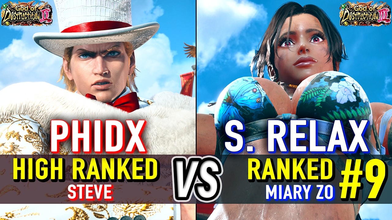 T8 🔥 PHIDX (Steve) vs SENPAI RELAX (#9 Ranked Miary Zo) 🔥 Tekken 8 High Level Gameplay