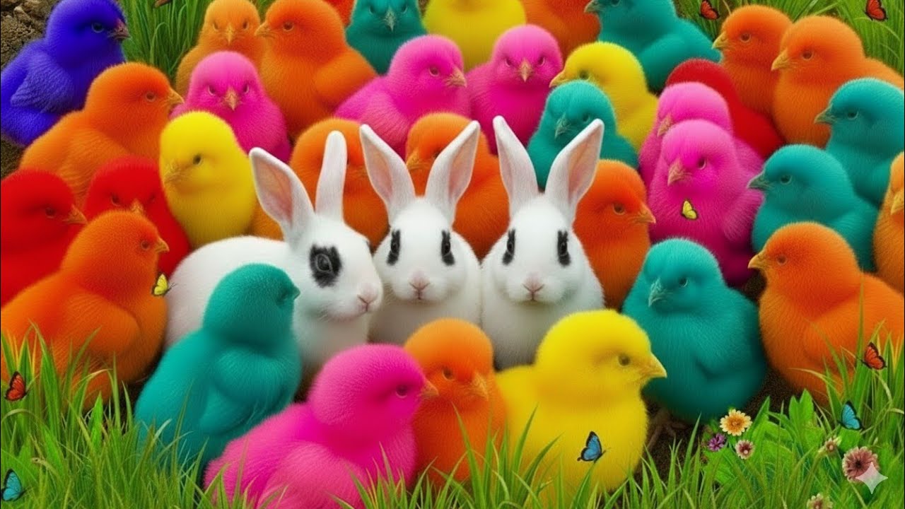 Tangkap Ayam Lucu, ayam warna warni, ayam rainbow, kelinci lucu, bebek lucu, ikan koi, Hewan Lucu