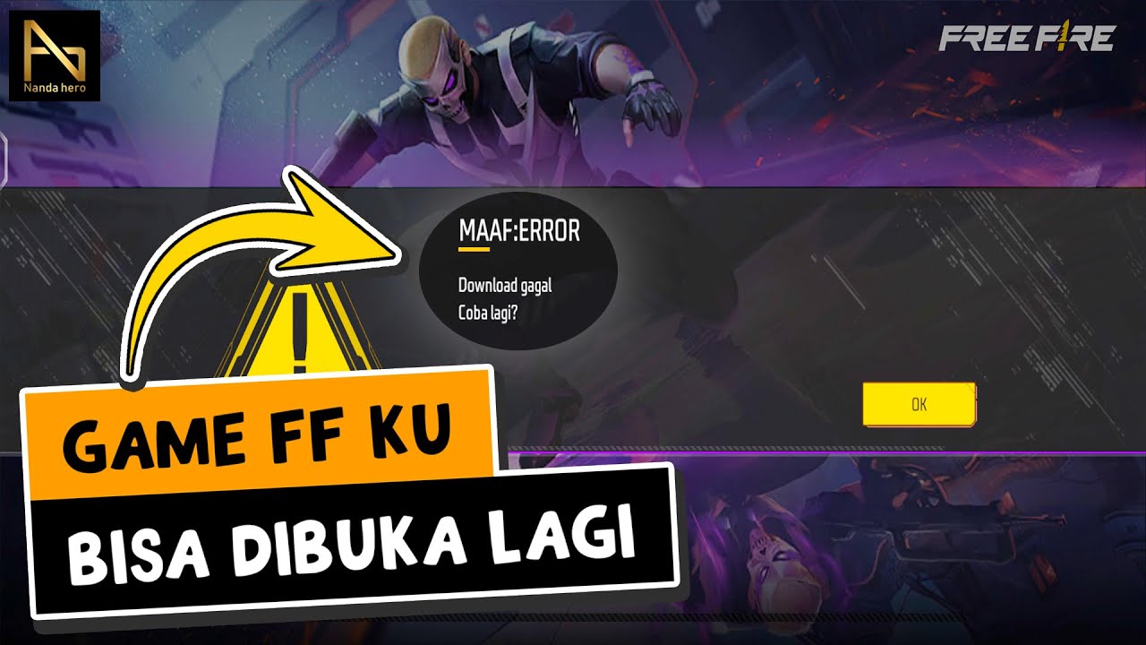 4 CARA MENGATASI ERROR FREE FIRE DOWNLOAD GAGAL COBA LAGI | STUCK LOADING FF