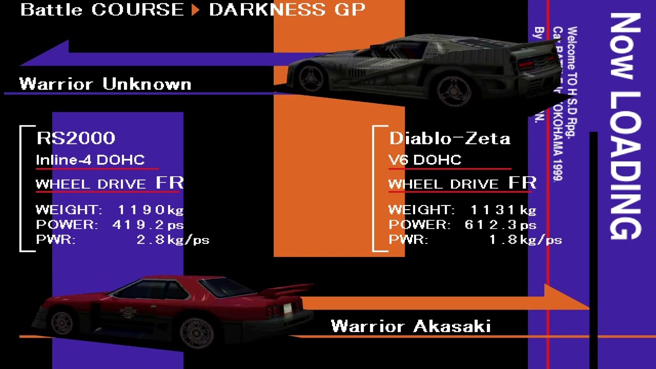 Racing Lagoon: Darkness GP: Ikki Fujisawa's RS2000tb vs Diablo-Zeta