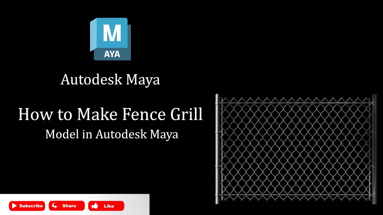 How to Make Fence Grill Model in Autodesk Maya