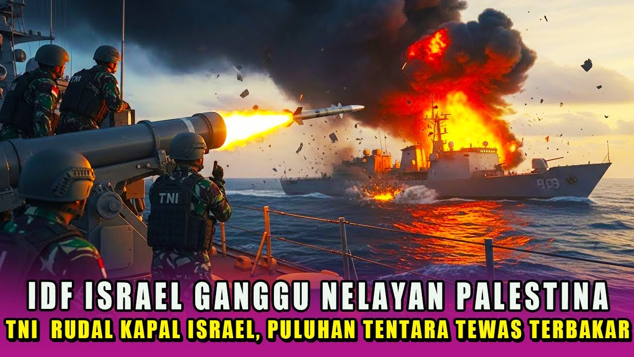 GEGER‼️IDF ISRAEL GANGGU NELAYAN PALESTINA, TNI RUDAL KAPAL PERANG, PULUHAN TENTARA TEWAS TERBAKAR