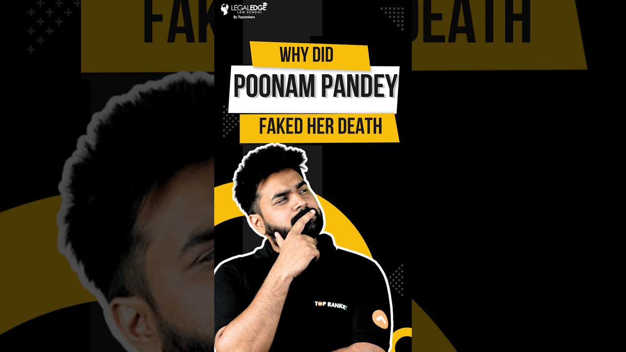 Why did poonam pandey faked her death?