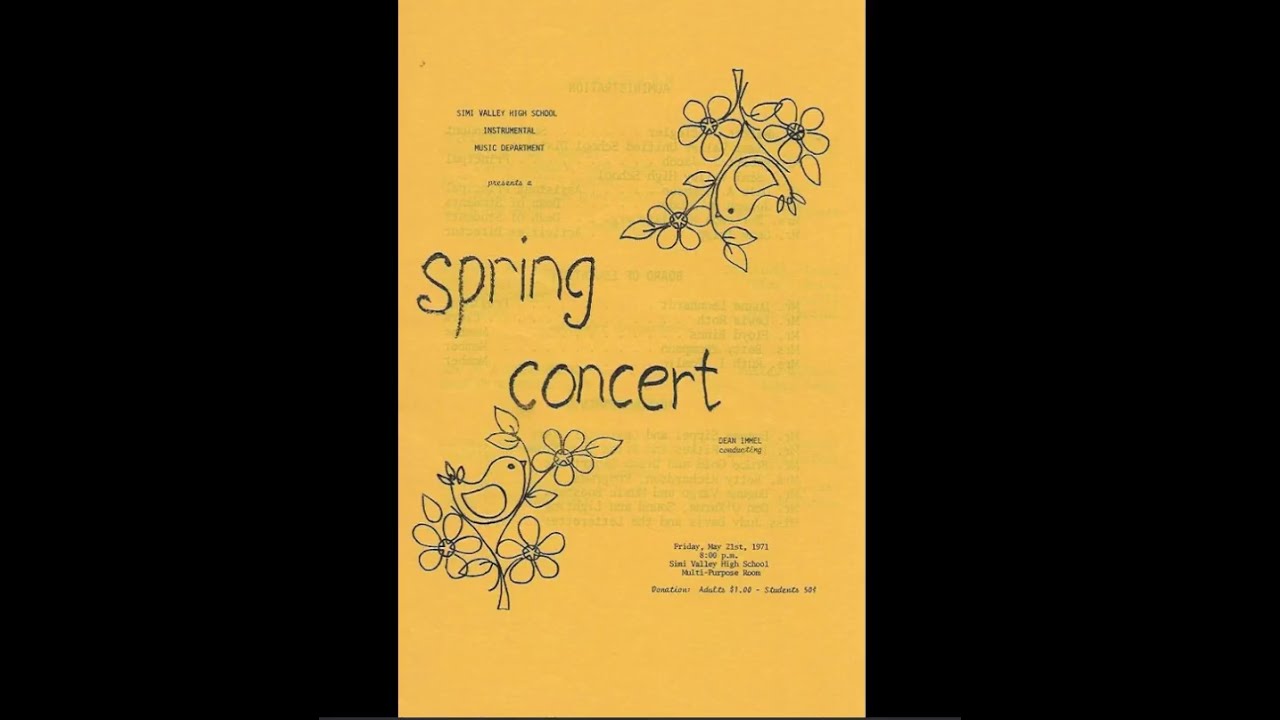 Inspirations - composed for Simi Valley High School 1971 Spring Concert