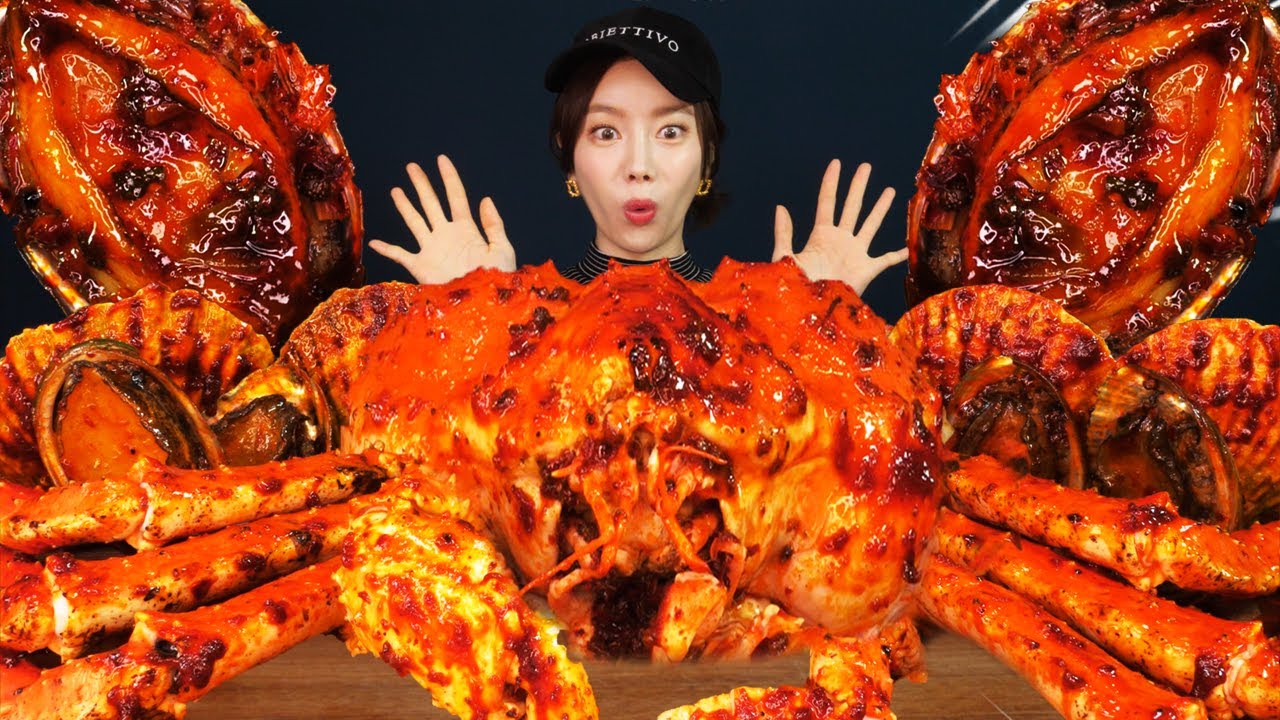 [Mukbang ASMR] острый вкус🔥крабстригун🦀Hot spicy Mala Kingcrab Scallops Abalone  Eatingshow Ssoyoung