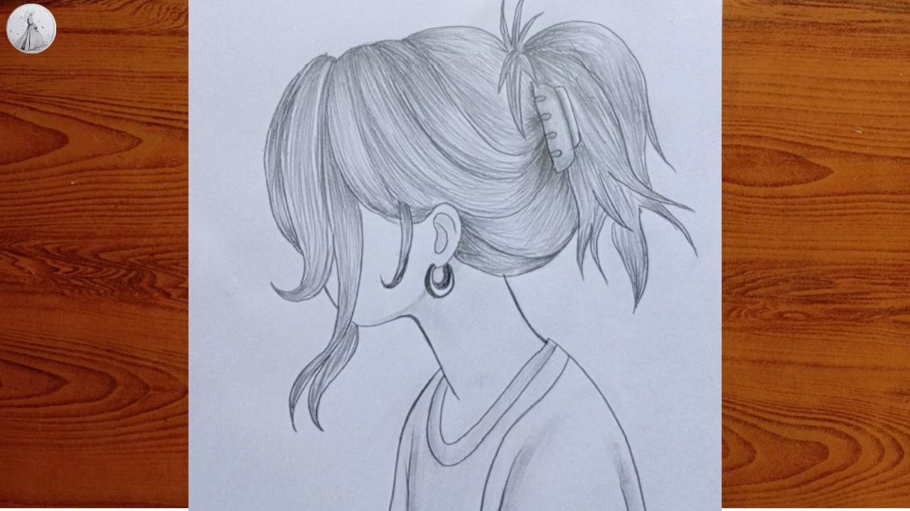 Cute girl drawing  Girl drawing easy step by step  Beautiful girl drawing for beginners