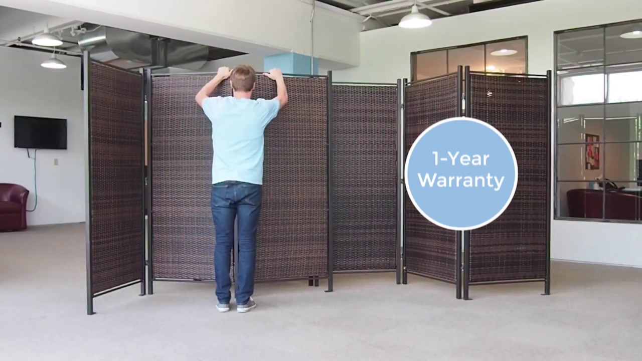 Versare's Folding Wicker Screens Create Indoor or Outdoor Privacy