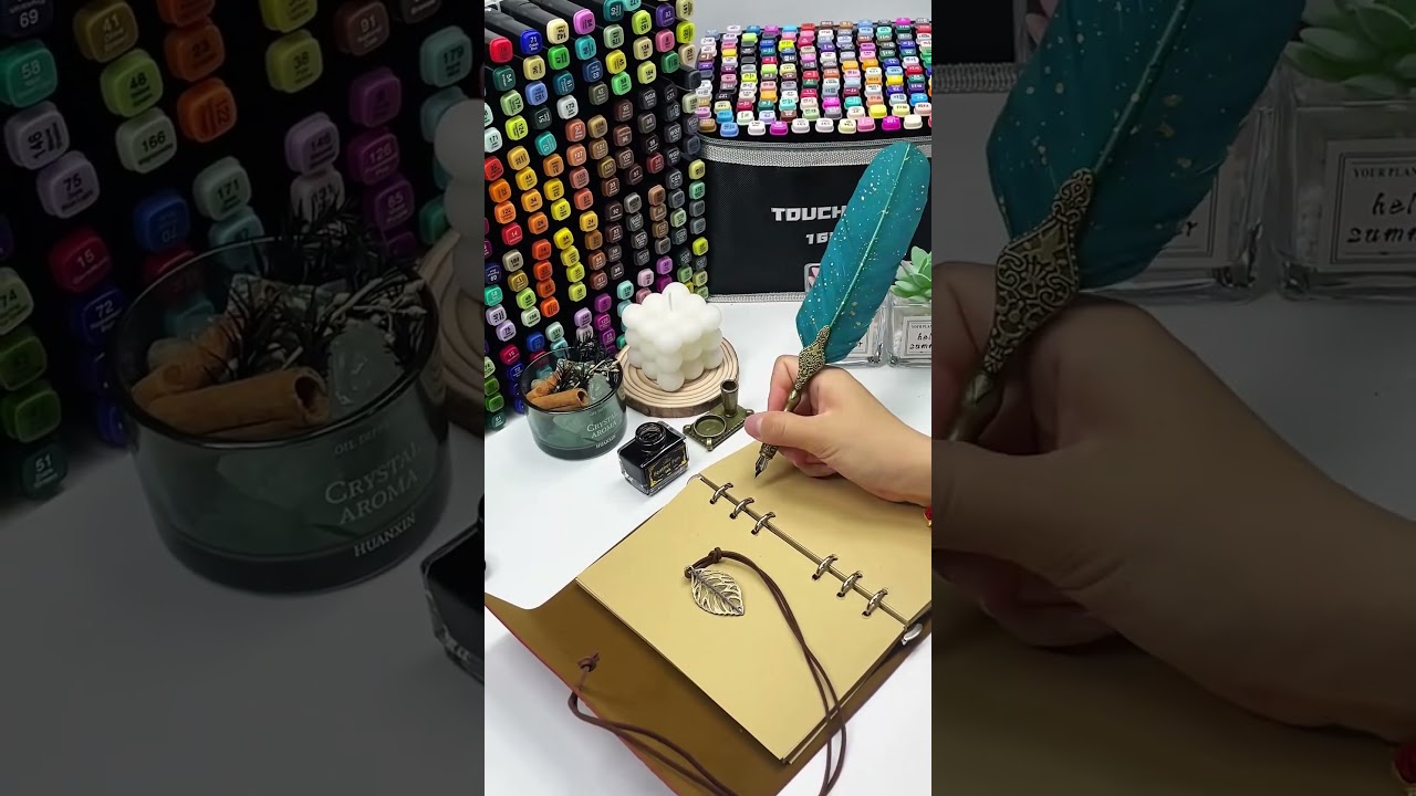 Discover the Smooth Writing Magic of This Retro Feather Pen #featherpen