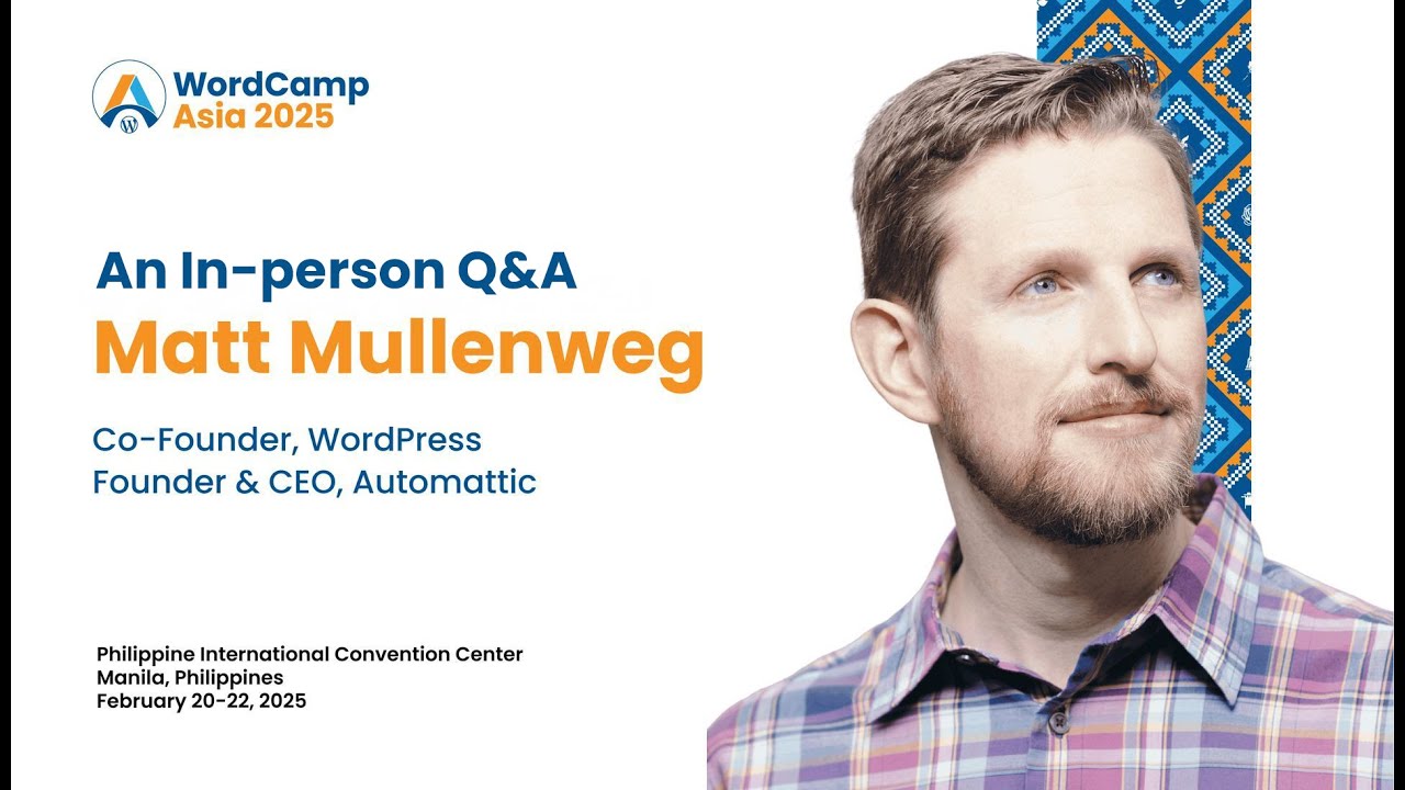 Exclusive Q&A with Matt Mullenweg at WordCamp Asia 2025 – Insights & Future of WordPress!
