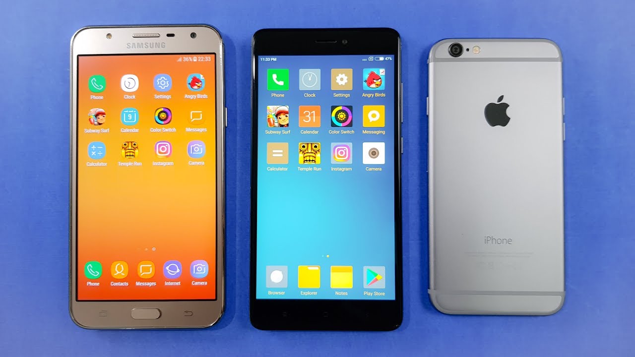 Samsung J7 Nxt vs Redmi Note 4 vs iPhone 6 SPEED TEST COMPARISON | Mobile Comparison!!