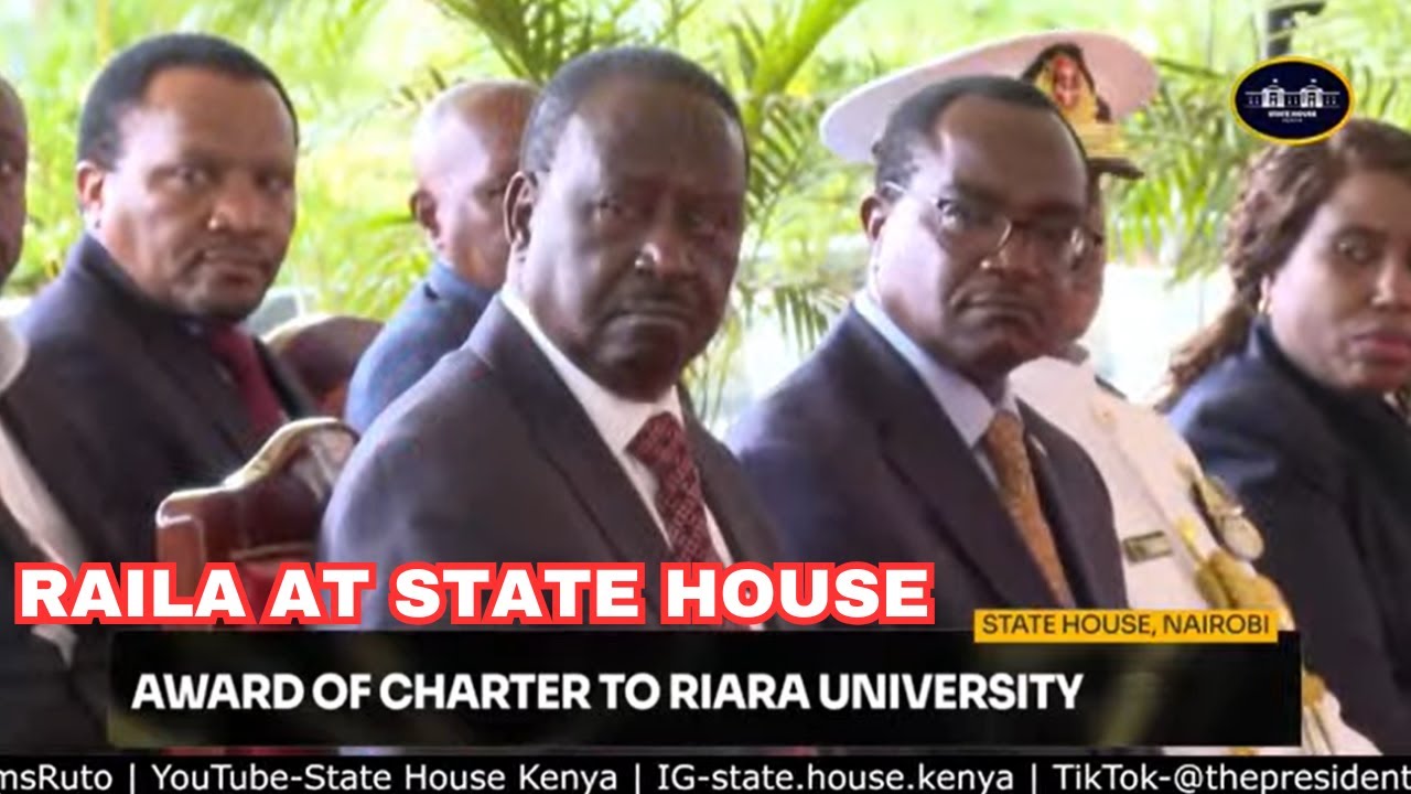 Prime Minister? Raila present at State House during Award of Charter to Riara University ceremony!!