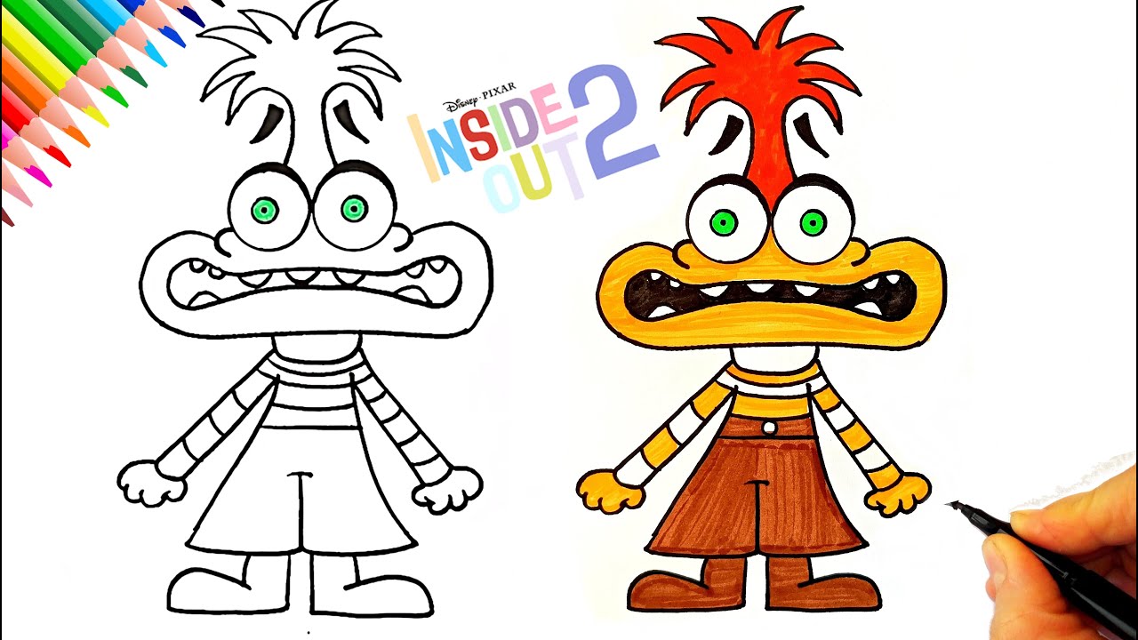 Ters Yüz 2 Kaygı Çizimi - How To Draw Anxiety - Inside Out 2 Drawing - Ters Yüz 2 Çizimleri