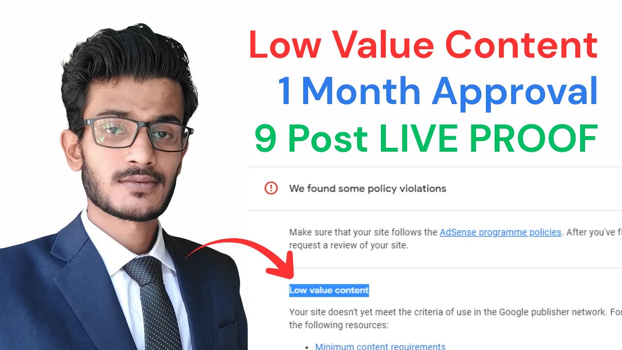 How to Fix Google AdSense Low Value Content Error | Fast AdSense Approval Trick