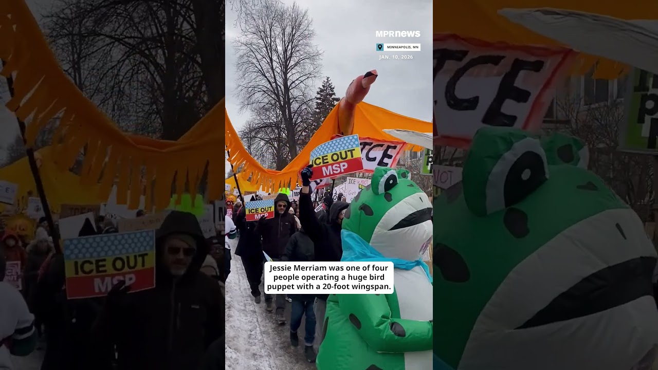 Demonstrators protest ICE through art in Minneapolis' Powderhorn Park