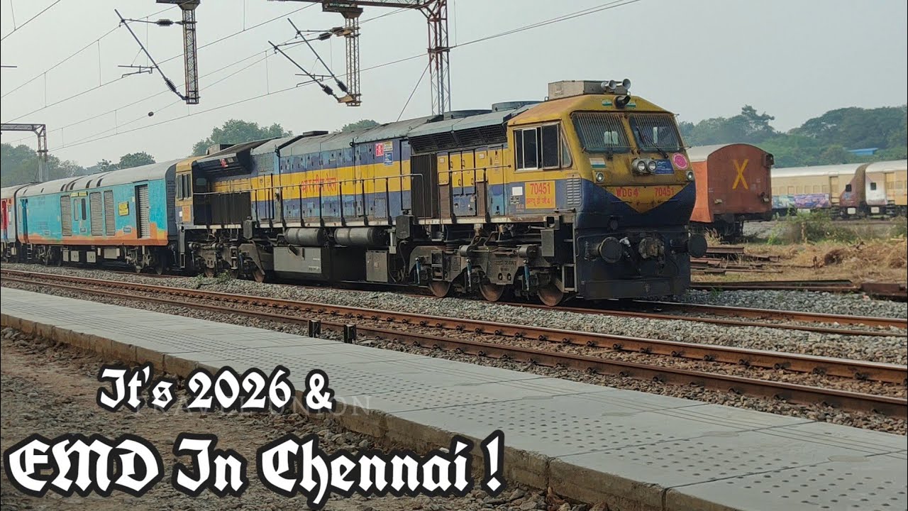 It's 2026 & SURPRISE EMD IN CHENNAI ! | EMD SHUNTING NILAGIRI EXPRESS EMPTY RAKES | LEGEND In Tracks