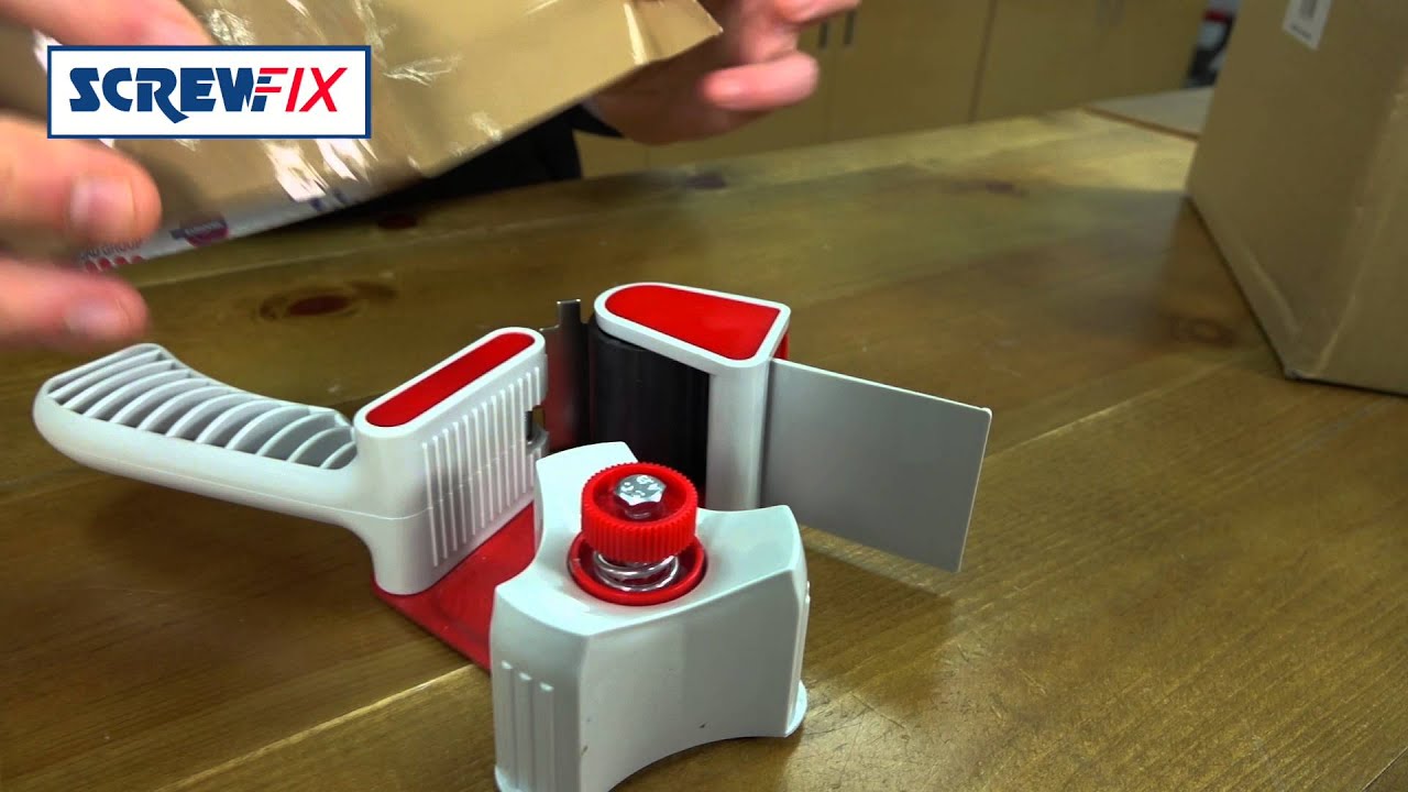 Hand-Held Tape Dispenser Red/White 50mm x 0.23m | Screwfix